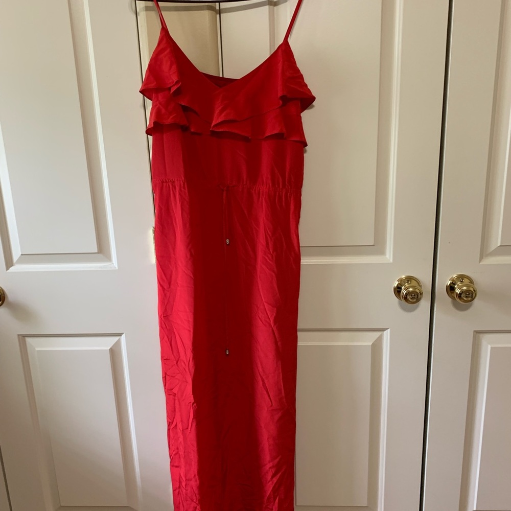 Single brand maxi dress size M Lined red drawstring bodice